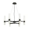 Industrialna czarna lampa wisząca szklane klosze tuba klasyczna minimalistyczna uniwersalna CANDELA-6 DN1505-6 black Step Into Design